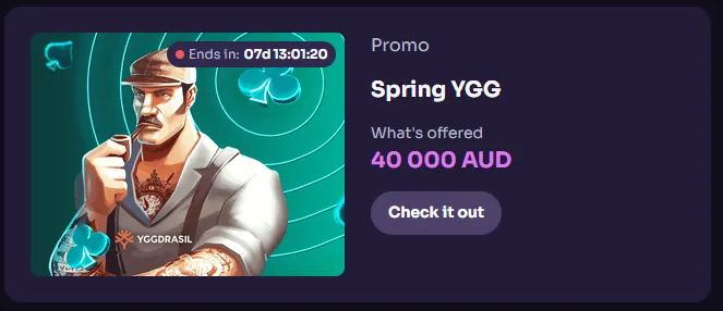 Spring YGG promotion at WinSpirit — 40,000 AUD